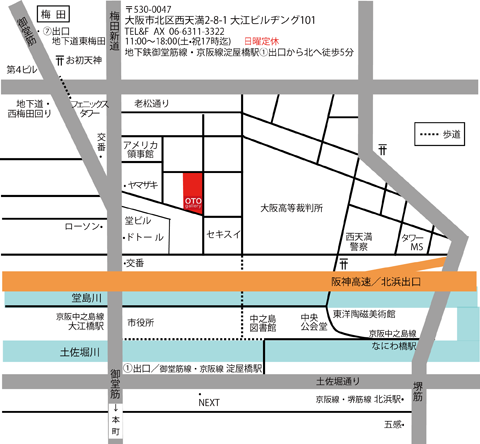 乙画廊部周辺地図